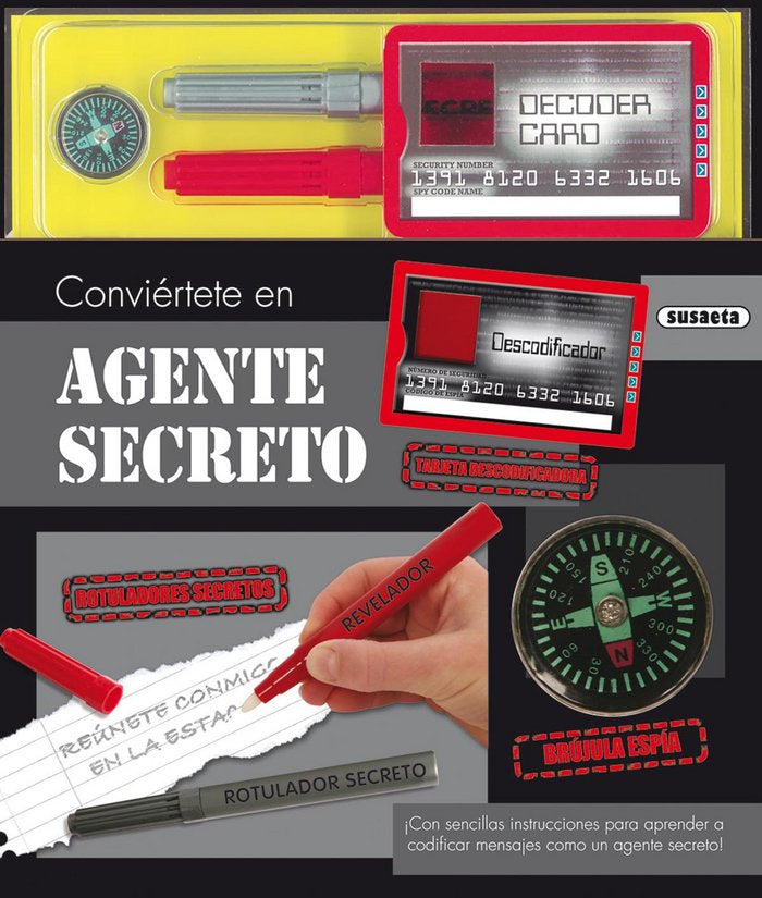 Conviértete en agente secreto, de Susaeta | portada del libro