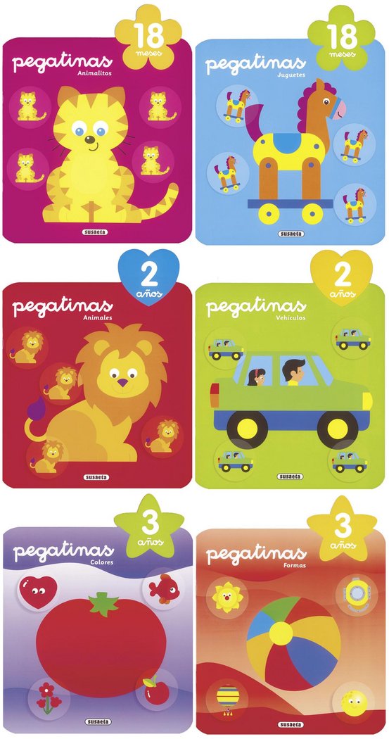 Crece con pegatinas (6 títulos), de Busquets | portada del libro