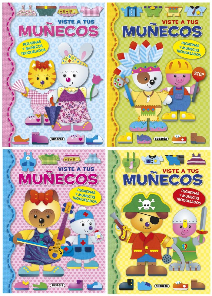 Viste a tus muñecos (4 títulos), de Busquets | portada del libro