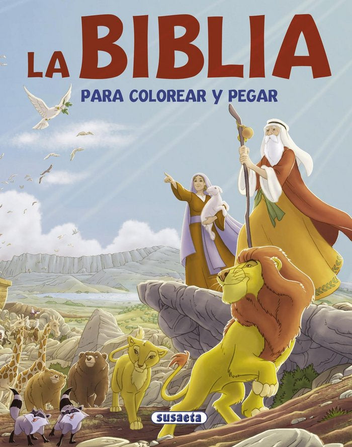 La Biblia para colorear y pegar, de López, Isabel (adaptadora) | portada del libro