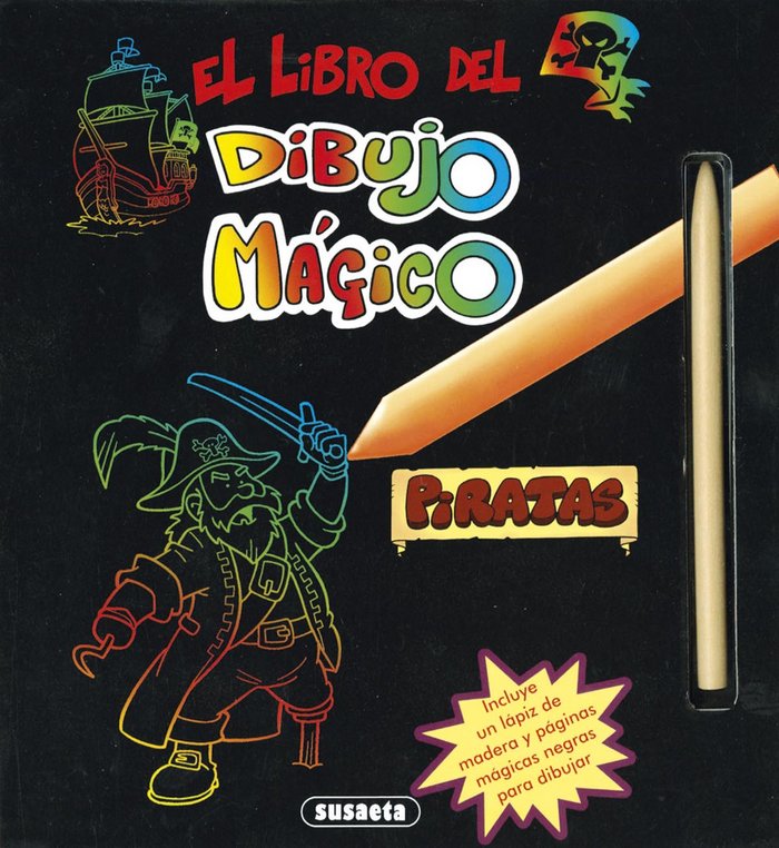 El libro del dibujo mágico. Piratas, de Susaeta | portada del libro