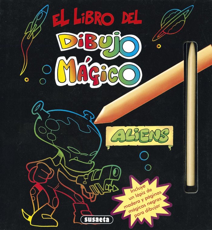 El libro del dibujo mágico. Aliens, de Susaeta | portada del libro