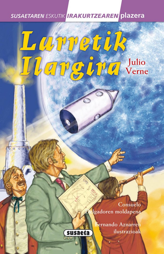 Lurretik ilargira, de Verne, Julio | portada del libro