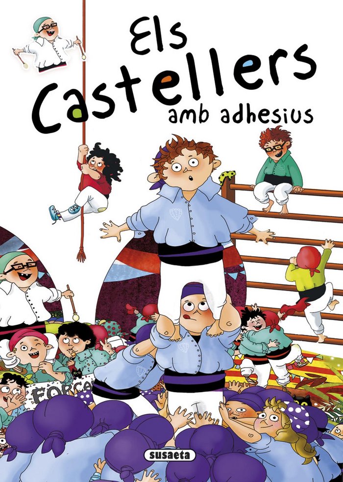 Els castellers amb adhesius, de Abad, Mònica | portada del libro