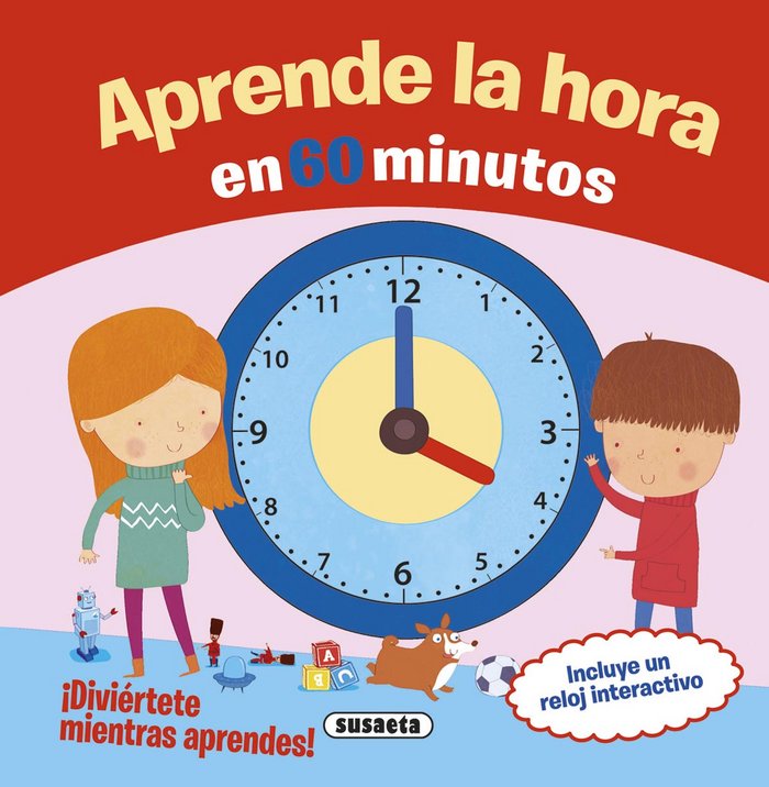 Aprende la hora en 60 minutos, de Susaeta | portada del libro