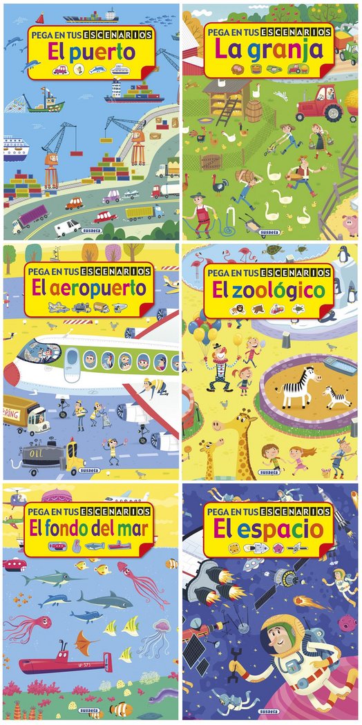 Pega en tus escenarios (6 títulos), de Susaeta, Equipo | portada del libro
