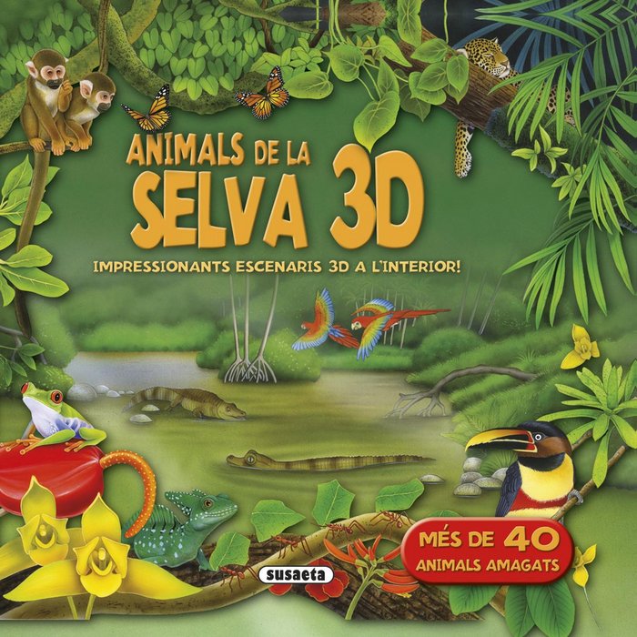 Animals de la selva 3D, de Susaeta | portada del libro