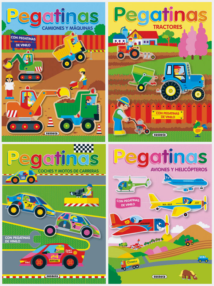 Jugamos y construimos con pegatinas de vinilo (4 títulos), de Busquets, Jordi | portada del libro