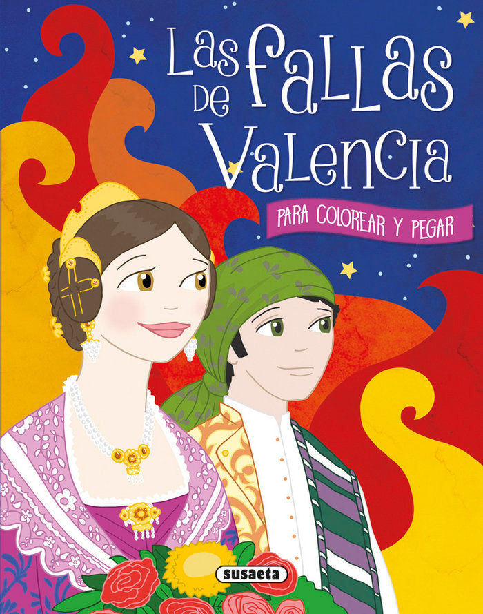 Las fallas de Valencia para colorear y pegar, de Socolovsky, Gisela | portada del libro