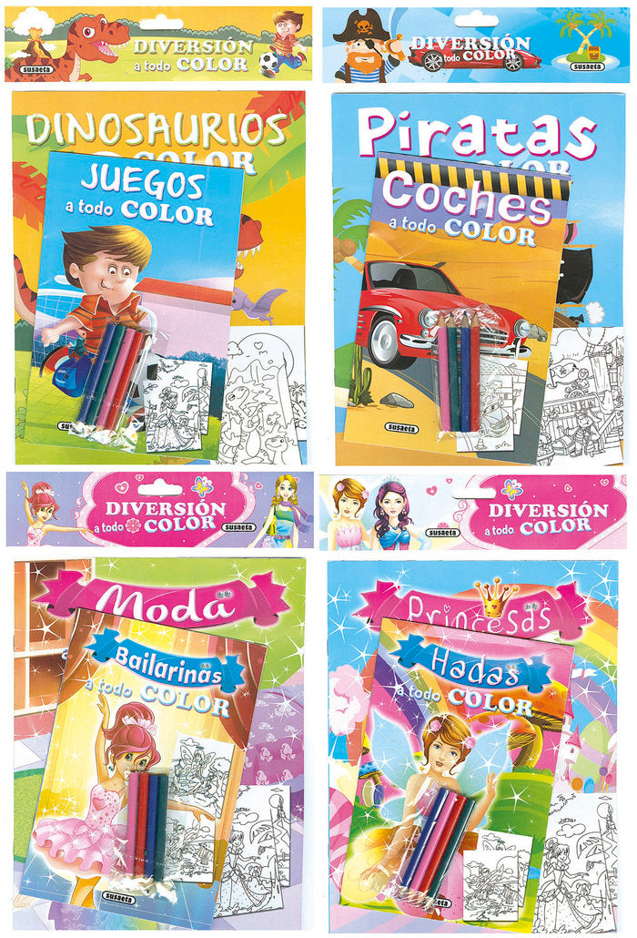 Diversión a todo color (4 títulos), de Susaeta | portada del libro