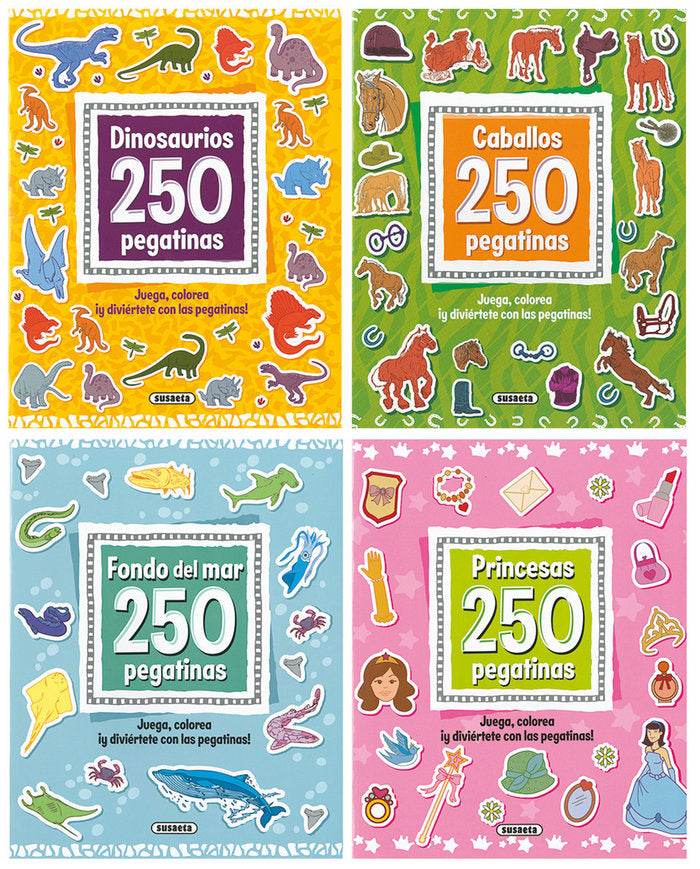 250 pegatinas (4 títulos), de Susaeta | portada del libro