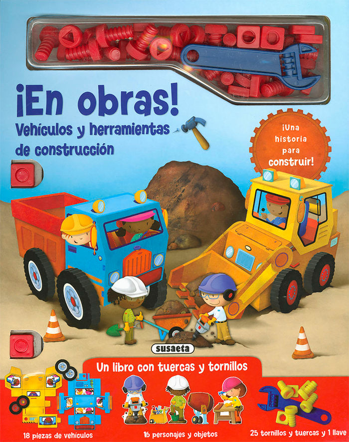 ¡En obras! Vehículos y herramientas de construcción, de Streger, Sharon | portada del libro