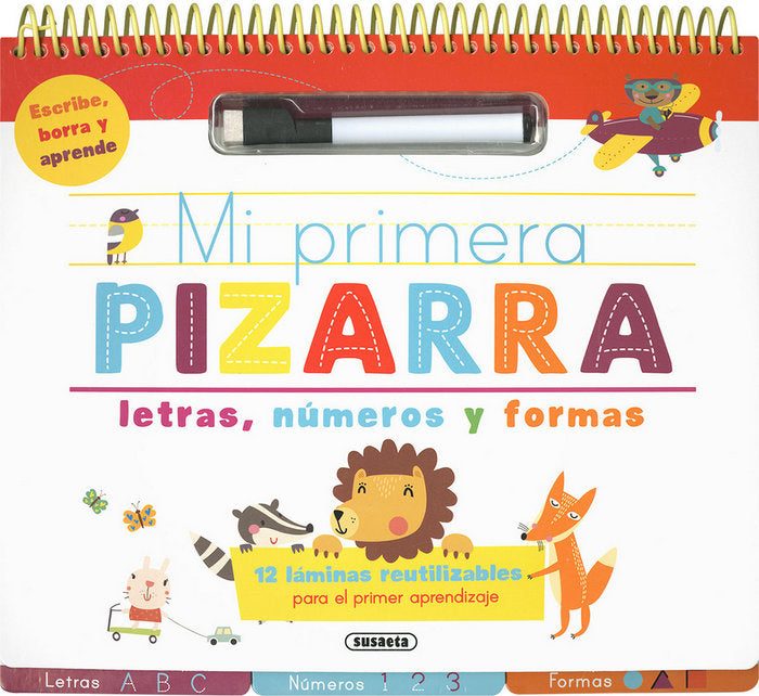 Mi primera pizarra de letras, números y formas, de Ediciones, Susaeta | portada del libro
