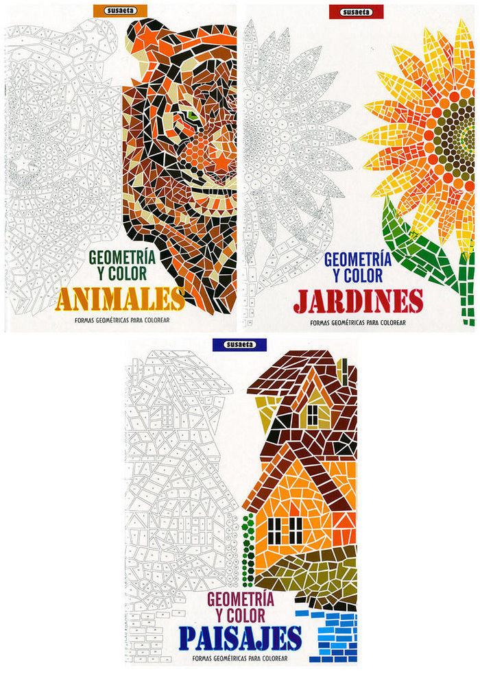 Geometría y color (3 títulos), de Susaeta, Equipo | portada del libro