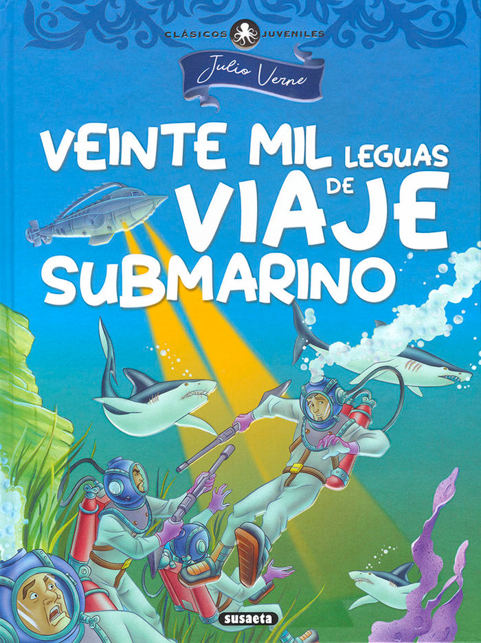 Veinte mil leguas de viaje submarino, de Julio Verne | portada del libro