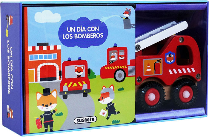 Un día con los bomberos, de Ediciones, Susaeta | portada del libro