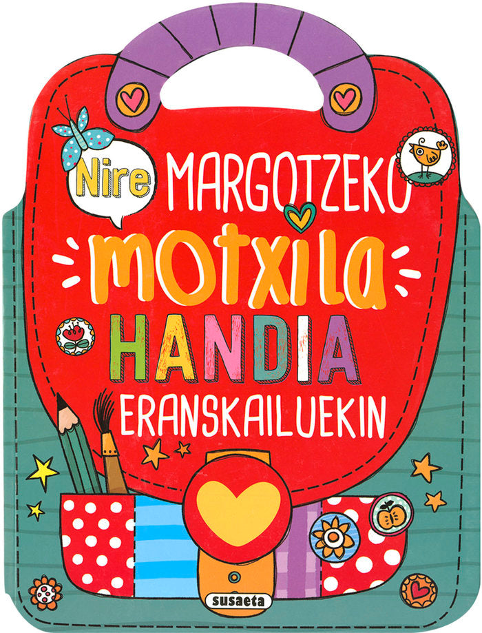 Nire margotzeko motxilla handia eranskailuekin, de Susaeta | portada del libro