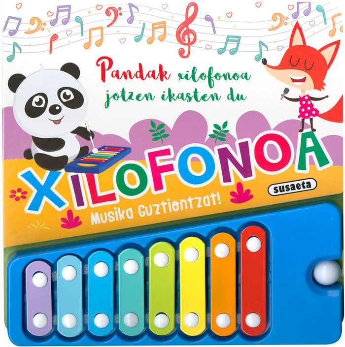 PANDAK XILOFONOA JOTZEN IKASTEN DU, de EDICIONES, SUSAETA | portada del libro