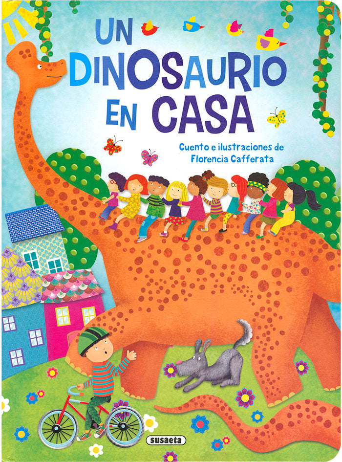 Un dinosaurio en casa, de Cafferata, Florencia | portada del libro