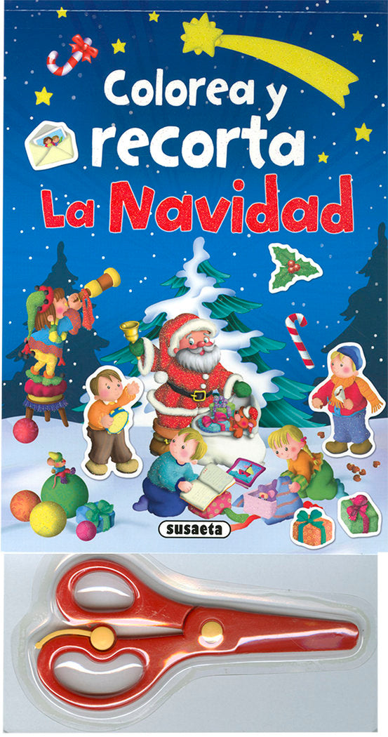 COLOREA Y RECORTA LA NAVIDAD, de EDICIONES, SUSAETA | portada del libro
