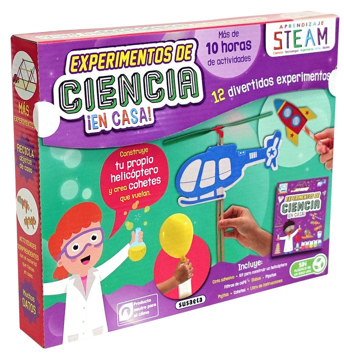 EXPERIMENTOS DE CIENCIA EN CASA, de VV.AA. | portada del libro