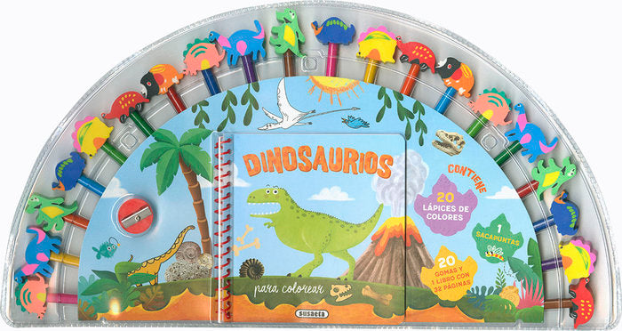 DINOSAURIOS PARA COLOREAR, de EQUIPO SUSAETA | portada del libro