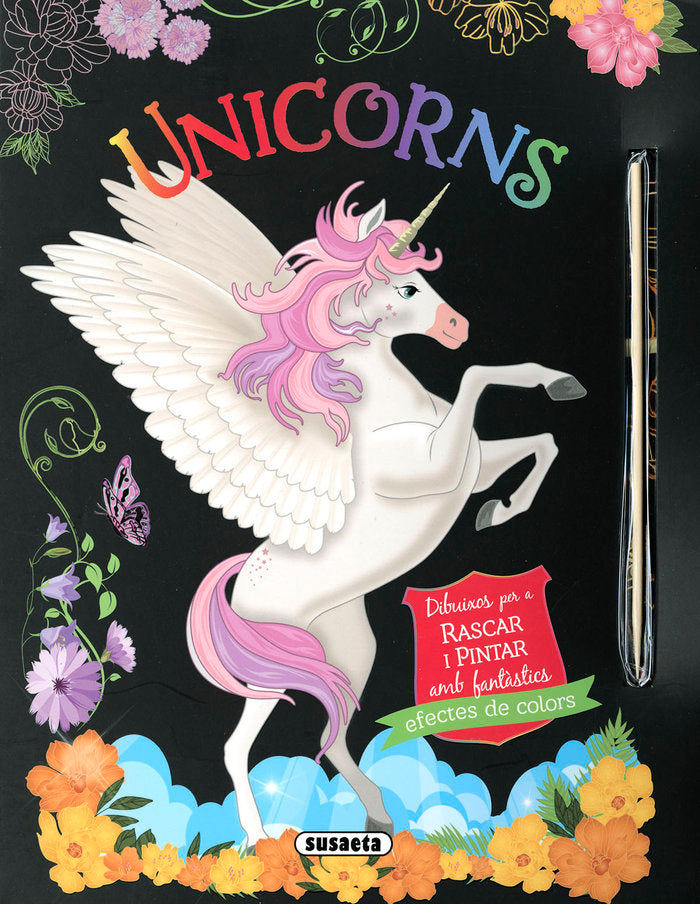 UNICORNS. DIBUIXOS PER A RASCAR I PINTAR, de EDICIONES, SUSAETA | portada del libro