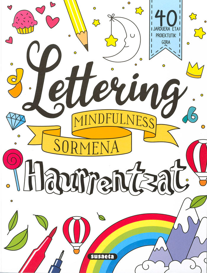 LETTERING HAURRENTZAT. MINDFULNESS SORMENA, de YOMIKOKO | portada del libro