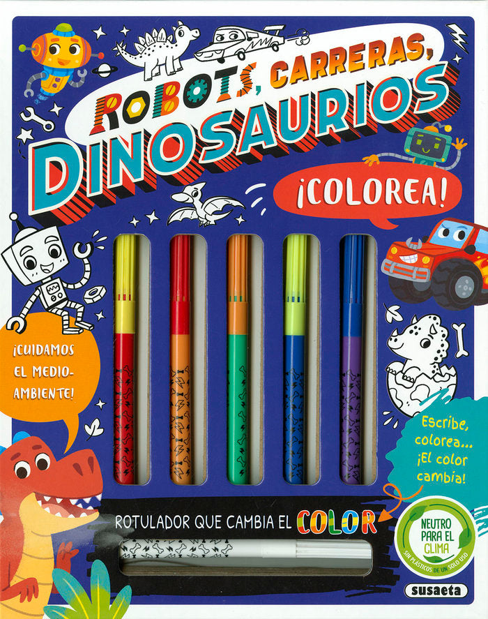 ROBOTS, CARRERAS, DINOSAURIOS, de EDICIONES, SUSAETA | portada del libro
