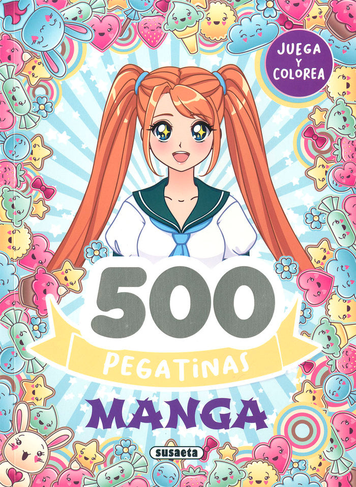 500 pegatinas Manga, de SUSAETA, EQUIPO | portada del libro