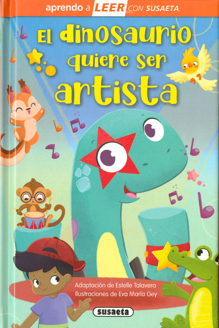El dinosaurio quiere ser artista, de ADAPTACION DE ESTELLE TALAVERA | portada del libro