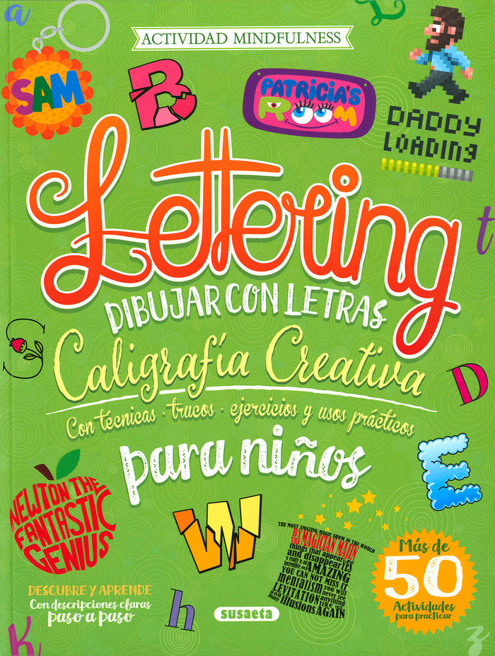 LETTERING PARA NIÑOS. DIBUJAR CON LETRAS, de URIEL, ROBERTO | portada del libro