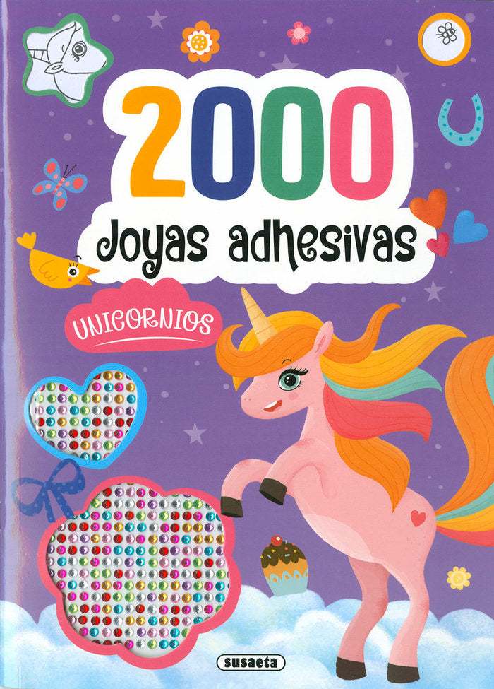 2000 JOYAS ADHESIVAS UNICORNIOS, de EDICIONES, SUSAETA | portada del libro