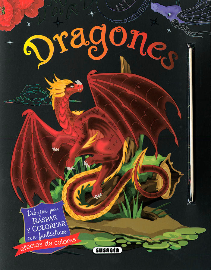 DRAGONES. DIBUJOS PARA RASPAR Y COLOREAR, de EDICIONES, SUSAETA | portada del libro