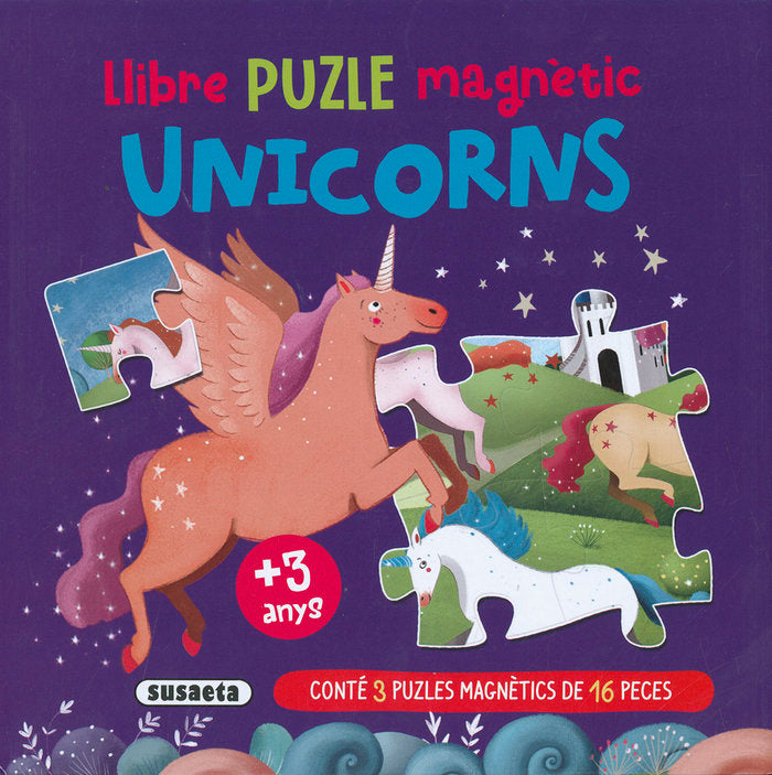 LLIBRE PUZLE MAGNETIC UNICORNS, de EDICIONES, SUSAETA | portada del libro