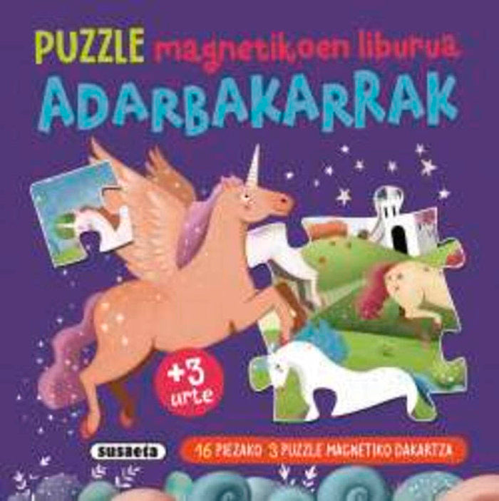 (EUS).ADARBAKARRAK.(PUZZLE LIBURUA MAGNETICKOEN), de AA.VV. | portada del libro