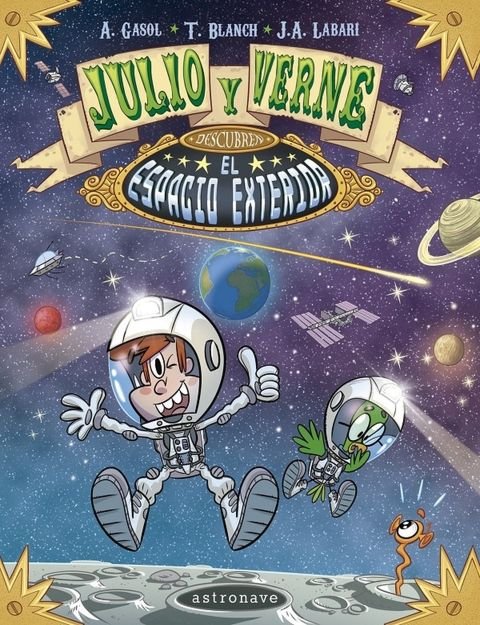 Julio y Verne descubren el espacio, de Gasol, Anna | portada del libro