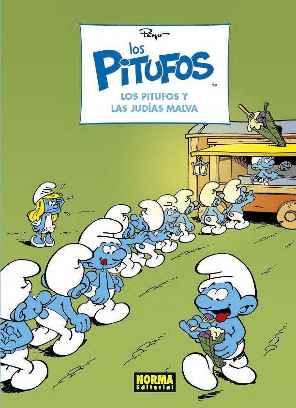 Los pitufos 36. Los pitufos y las judías malva, de Estudio Peyo | portada del libro