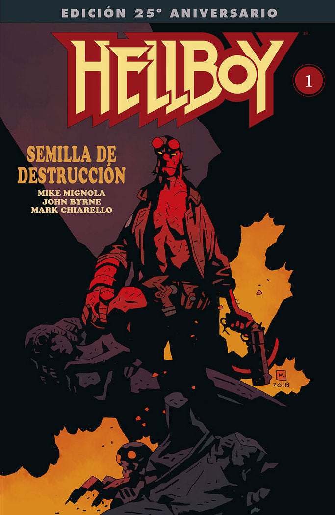 Hellboy: semilla de destrucción. Edición gigante especial 25 aniversario, de Mignola, Mike | portada del libro