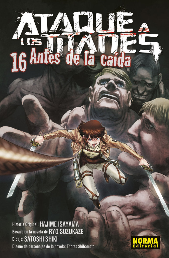 Ataque a los titanes antes de la caída 16, de Isayama, Hajime | portada del libro