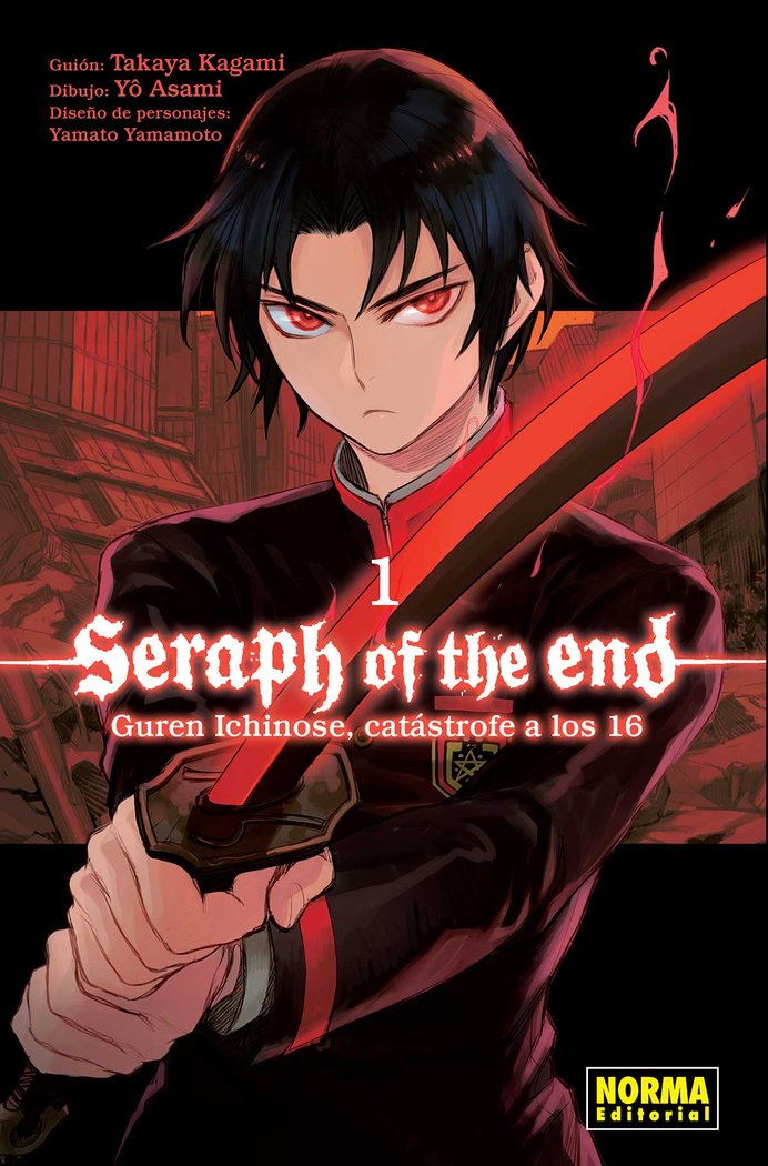 Seraph of the end: guren ichinose, catástrofe a los dieciséis 1, de Asami | portada del libro