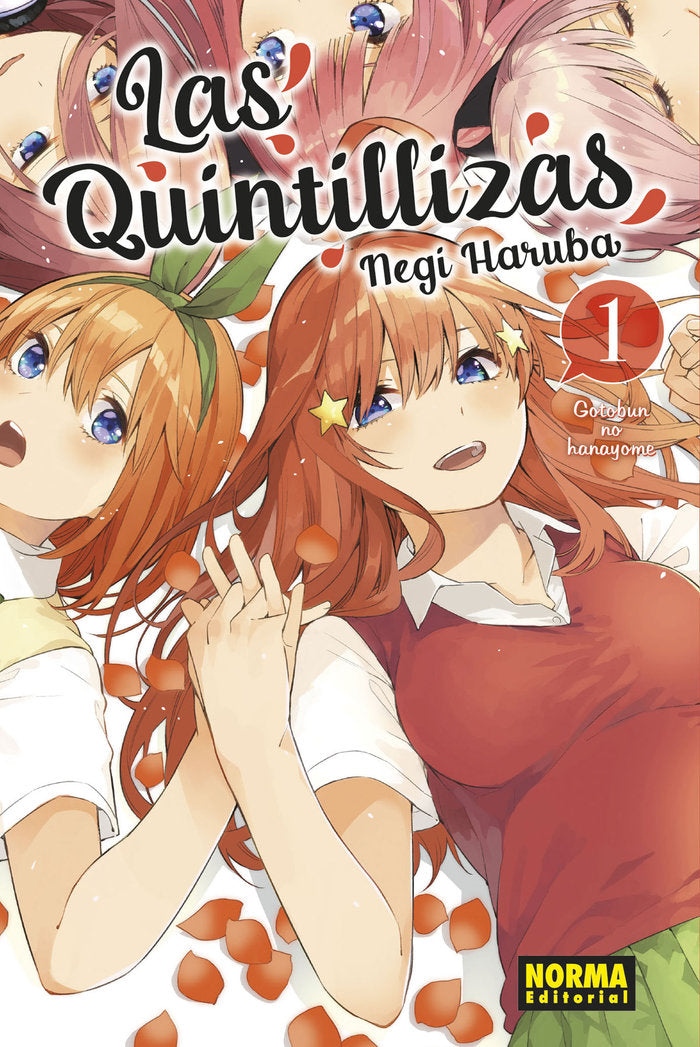 LAS QUINTILLIZAS 01, de NEGI HARUBA | portada del libro