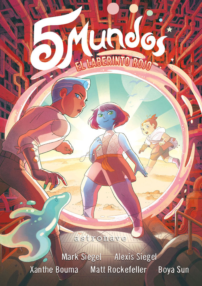 5 MUNDOS 3. EL LABERINTO ROJO, de MARK SIEGEL | portada del libro