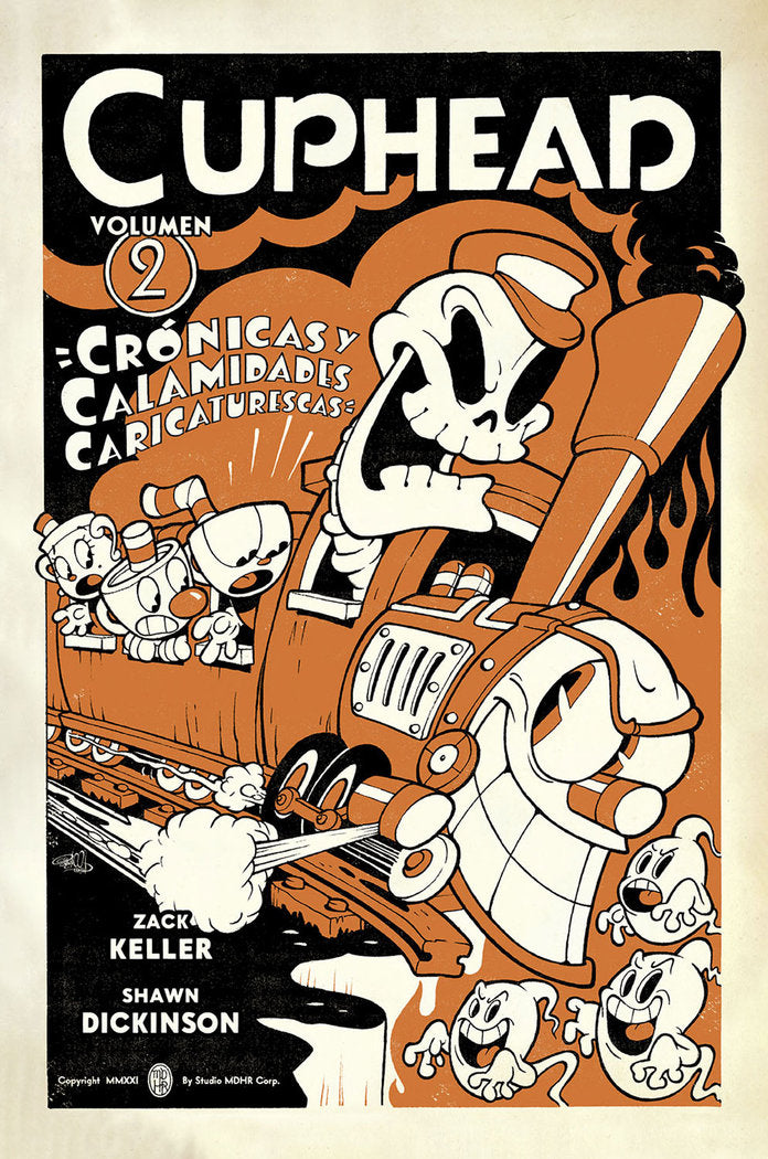 CUPHEAD 02. CRONICAS Y CALAMIDADES CARICATURESCAS, de ZACK KELLER | portada del libro