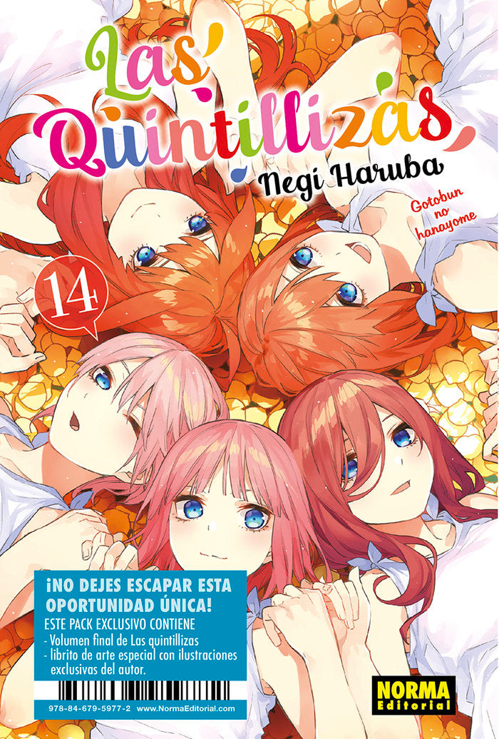 LAS QUINTILLIZAS 14 ED. ESPECIAL, de NEGI HARUBA | portada del libro