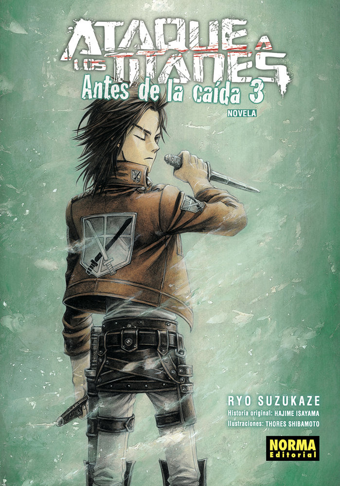 ATAQUE A LOS TITANES: ANTES DE LA CAIDA NOVELA 3, de RYO SUZUKAKE | portada del libro