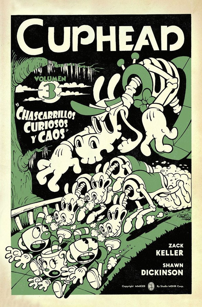 CUPHEAD 03: CHASCARRILLOS CURIOSOS Y CAOS, de KELLER | portada del libro