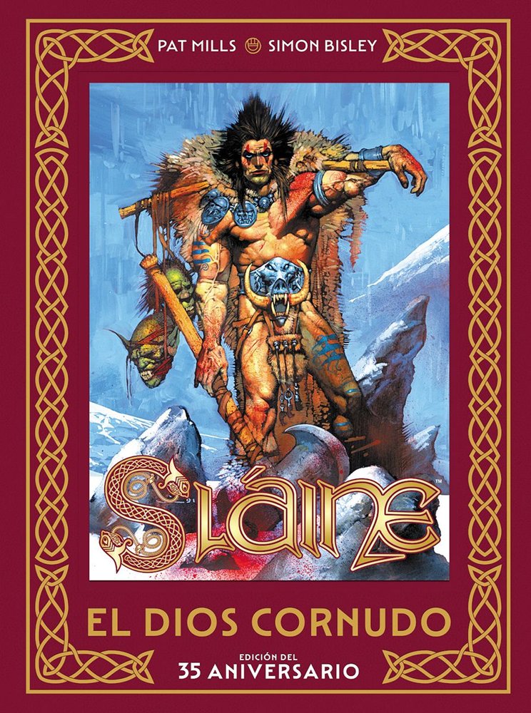 SLAINE: EL DIOS CORNUDO. EDICION DEL 35 ANIVERSARIO, de PAT MILLS#SIMON BISLEY | portada del libro