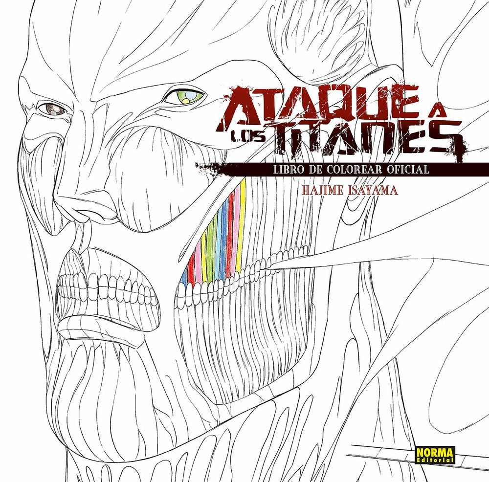 ATAQUE A LOS TITANES. LIBRO DE COLOREAR OFICIAL 02, de HAJIME ISAYAMA | portada del libro