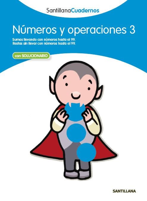 NUMEROS Y OPERACIONES 3 SANTILLANA CUADERNOS, de Varios autores | portada del libro